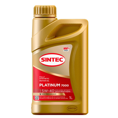 Масло SINTEC Platinum 7000 5W40 A3/B4 SN/CF 1л