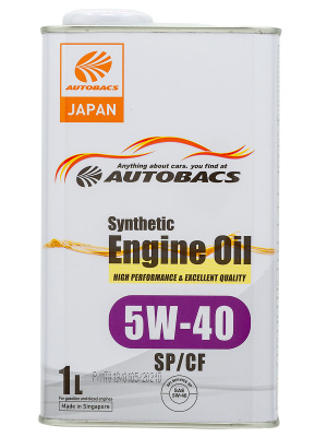 Масло моторное 5W40 AUTOBACS ENGINE OIL SP/CF 1л 