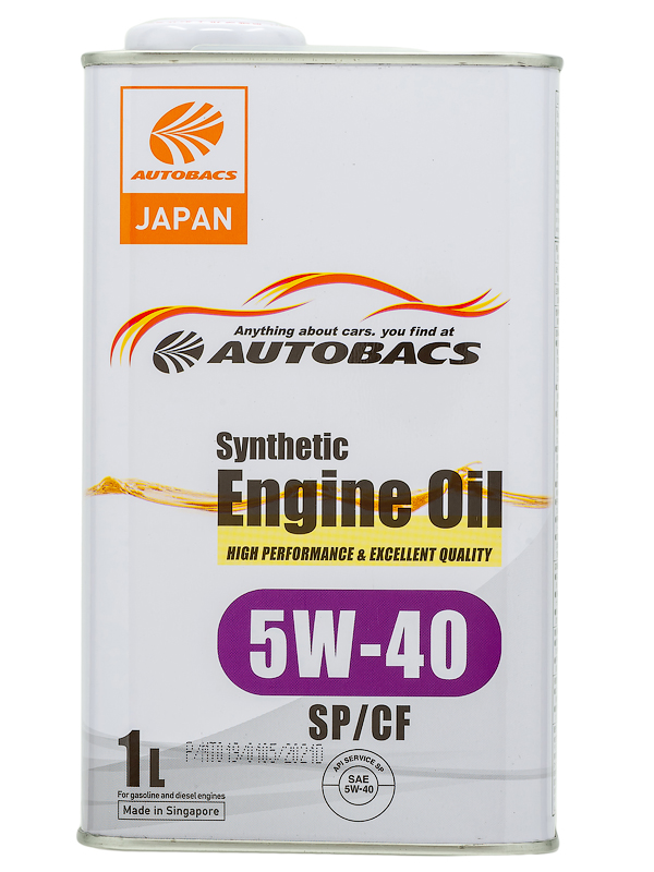 Масло моторное 5W40 AUTOBACS ENGINE OIL SP/CF 1л 