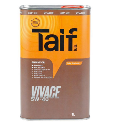 Масло TAIF VIVACE 5W-40 SN 1л