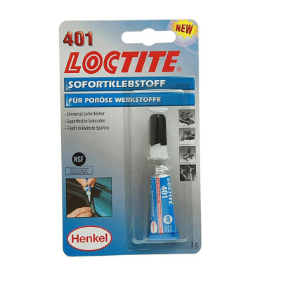 Клей моментальный цианоакрилатный Loctite 401, 3г