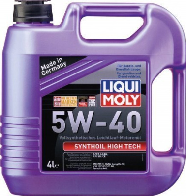 Масло LiquiMoly 5W40 Synthoil High Tech 4л.