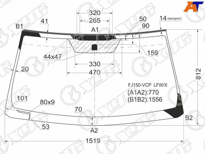 Стекло лобовое TOYOTA LAND CRUISER PRADO / LEXUS GX460 09-