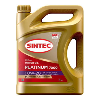 Масло SINTEC Platinum 7000 0W20 GF-6 SP 4л