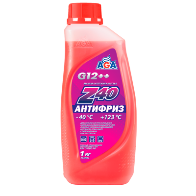 Антифриз AGA Z40 G12++ красный -40 1кг