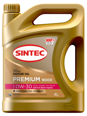 Масло SINTEC Premium 9000 0W30 A5/B5 SP/CF 4л