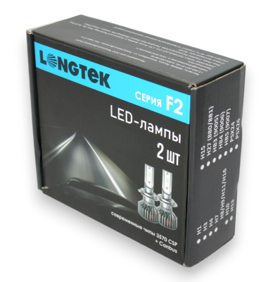 Лампа H11 LONGTEK Светодиодная (H8,H16) 12-24V 27-30W F2 LED CANBUS комплект