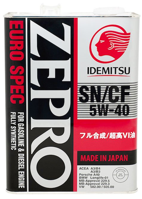 Масло IDEMITSU 5W40 Zepro Euro Spec 4л