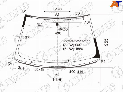 Стекло лобовое FORD MONDEO 2000-