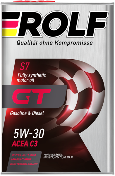 Масло Rolf GT 5W30 C3 SN/CF 4л