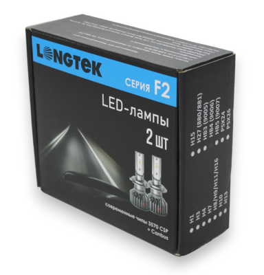 Лампа HB4 LONGTEK Светодиодная 12-24V 27-30W F2 LED CANBUS комплект