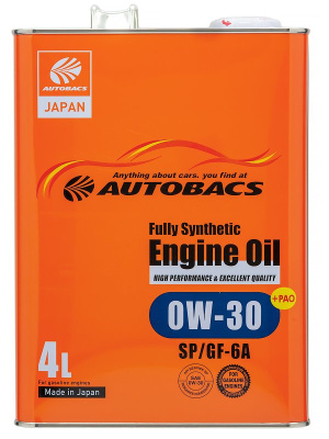 Масло AUTOBACS 0W30 Fully Synthetic +PAO SP GF6A 4л