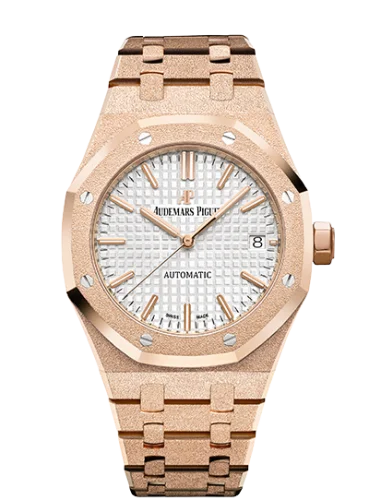 Royal Oak 15454 Selfwinding Frosted Pink Gold / Silver