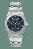 Royal Oak 25594 Moon Phase Stainless Steel / Blue