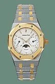 Royal Oak 25594 Moon Phase Stainless Steel / Yellow Gold / White