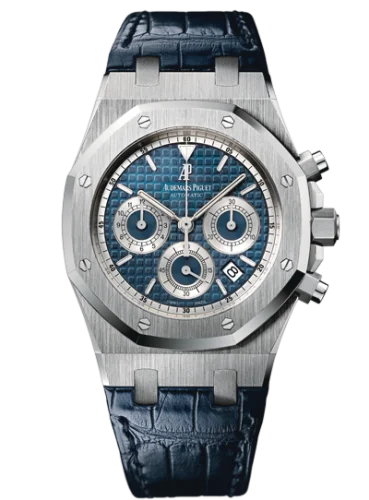 Royal Oak 26022 Chronograph White Gold / Blue / Strap