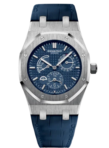 Royal Oak 26124 Dual Time Stainless Steel / Blue / Strap