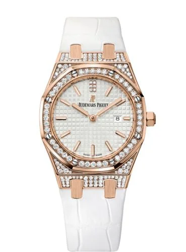 Royal Oak 33 Quartz Pink Gold / Diamond / Silver / Strap