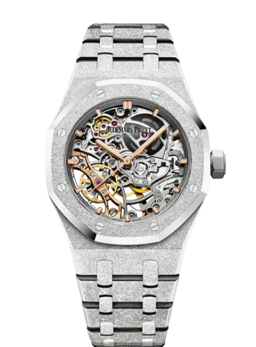 Royal Oak 41 Double Balance Wheel Openworked Frosted White Gold
