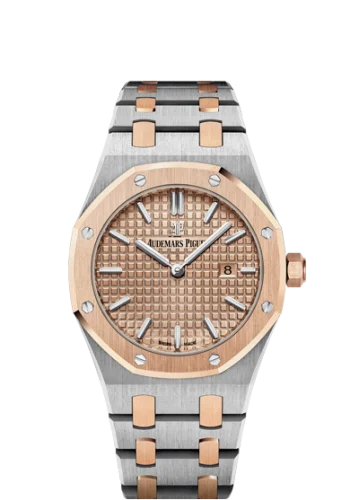 Royal Oak 67650 Quartz Stainless Steel / Pink Gold / Pink / Bracelet