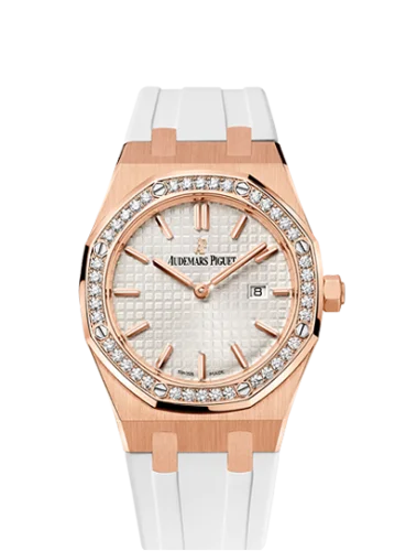 Royal Oak 67651 Quartz Pink Gold / Silver / Rubber