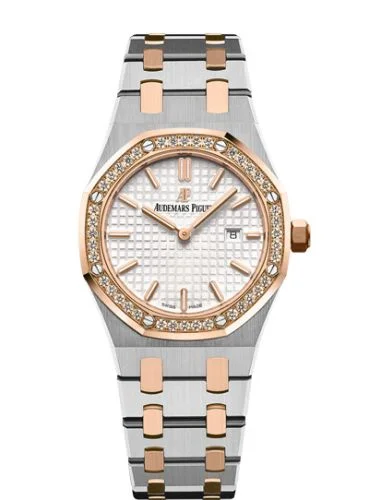 Royal Oak 67651 Quartz Stainless Steel / Pink Gold / Diamond / Silver / Bracelet