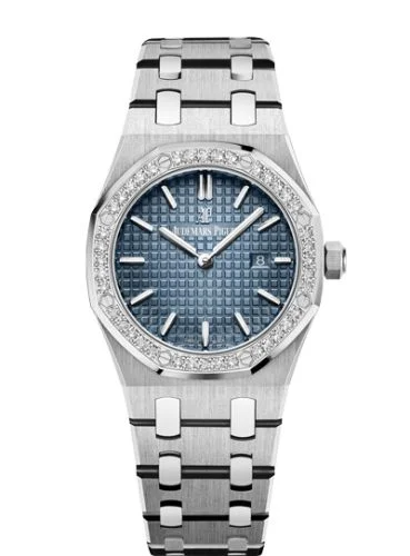Royal Oak 67651 Quartz Titanium / Platinum / Blue / Bracelet