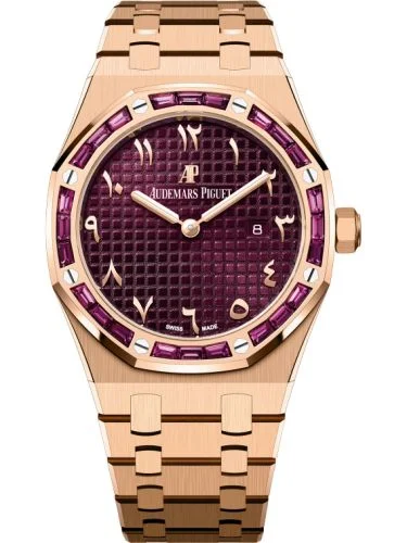 Royal Oak 67656 Quartz Pink Gold - Garnets / Purple - Eastern Arabic