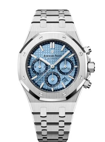 Royal Oak Chronograph 38 White Gold / Light Blue