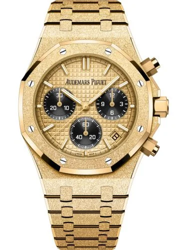 Royal Oak Chronograph 41 Frosted Yellow Gold / Champagne / Japan