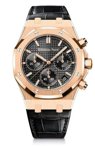 Royal Oak Chronograph 41 Pink Gold / Black / Strap / 50th Anniversary
