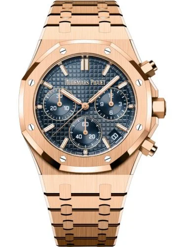 Royal Oak Chronograph 41 Pink Gold / Blue