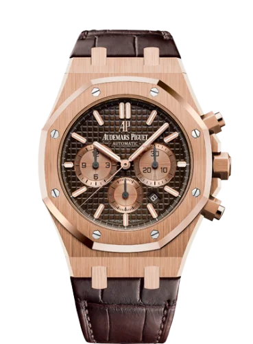 Royal Oak Chronograph 41 Pink Gold / Brown / Alligator