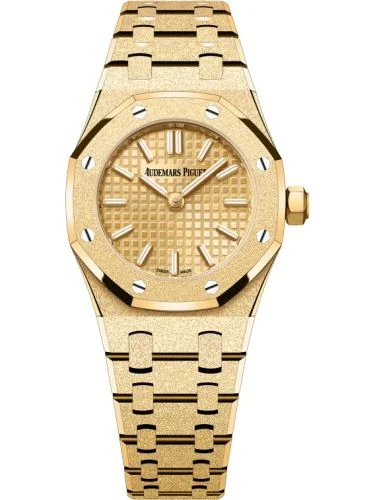 Royal Oak Mini Quartz Frosted Yellow Gold / Champagne