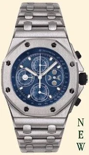 Royal Oak OffShore 25854 Perpetual Calendar White Gold / Blue