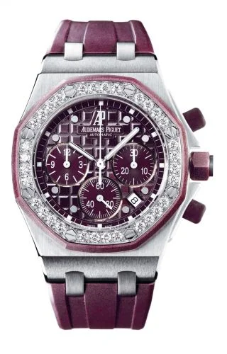 Royal Oak OffShore 26048 Lady Chronograph Stainless Steel / Plum