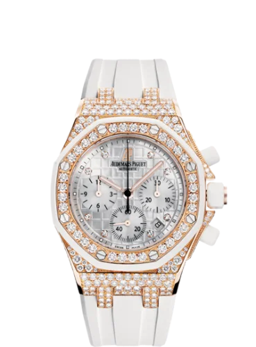 Royal Oak Offshore 26092 Lady Chronograph Pink Gold / White