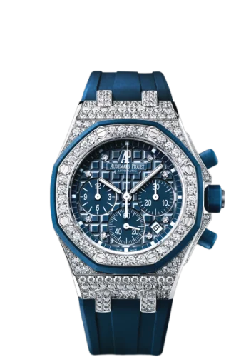Royal Oak Offshore 26092 Lady Chronograph White Gold / Blue