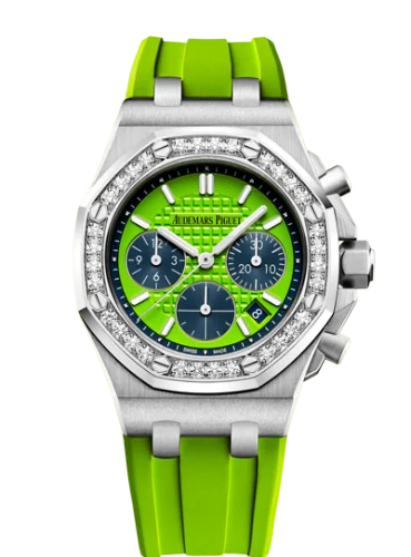 Royal Oak OffShore 26231 Lady Chronograph Stainless Steel / Green / Diamond