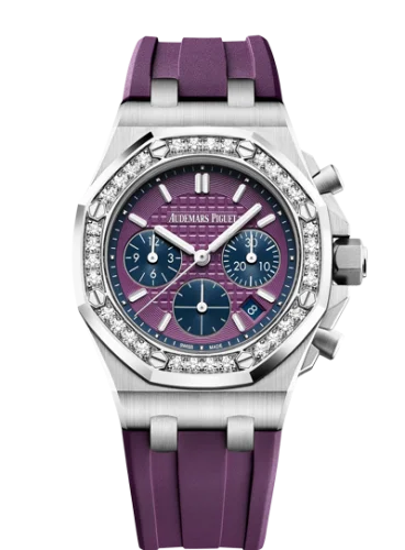 Royal Oak OffShore 26231 Lady Chronograph Stainless Steel / Plum / Diamond