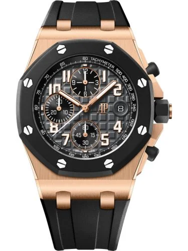 Royal Oak Offshore Pink Gold - Rubberclad / Black / Bracelet