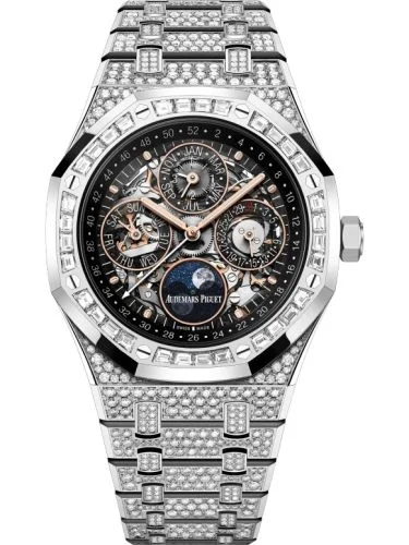 Royal Oak Perpetual Calendar 41 White Gold - Diamond / Skeleton