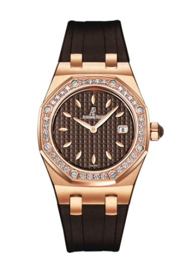 Royal Oak Quartz 67621 Pink Gold / Diamond / Brown / Rubber