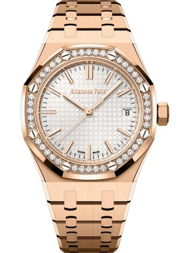 Royal Oak Selfwinding 37 Pink Gold - Diamond / Silver