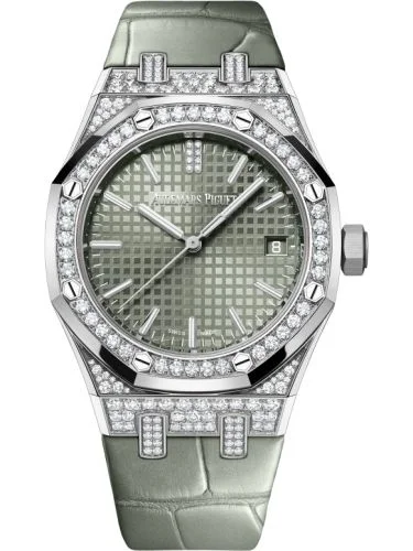 Royal Oak Selfwinding 37 White Gold - Diamond / Green / Strap