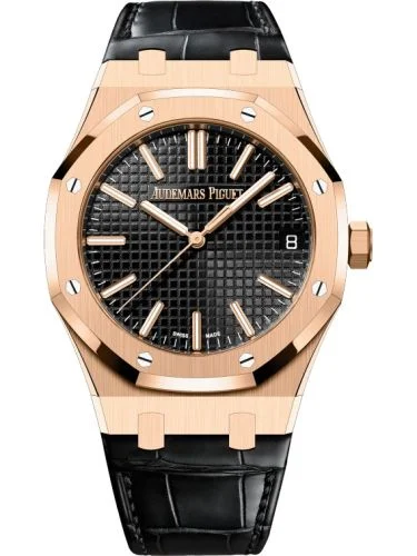 Royal Oak Selfwinding 41 Pink Gold / Black / Strap