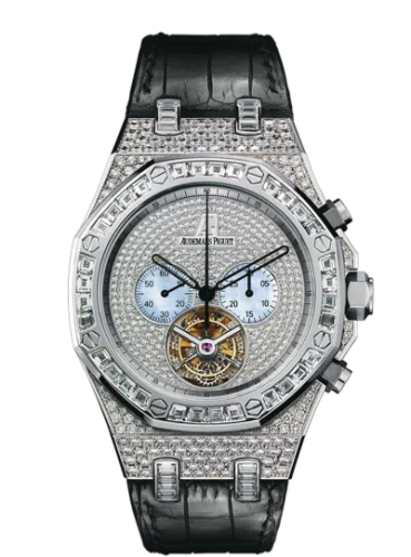 Royal Oak Tourbillon Chronograph White Gold / Diamond / Strap