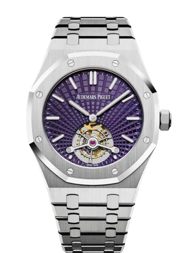 Royal Oak Ultra Thin Tourbillon Stainless Steel / Plum Evolutive