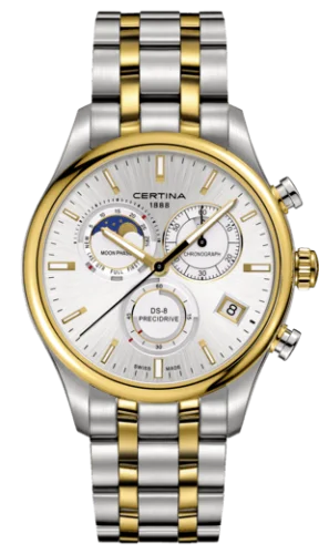 DS-8 Chronograph Moon Phase Stainless Steel / Gold / Bracelet