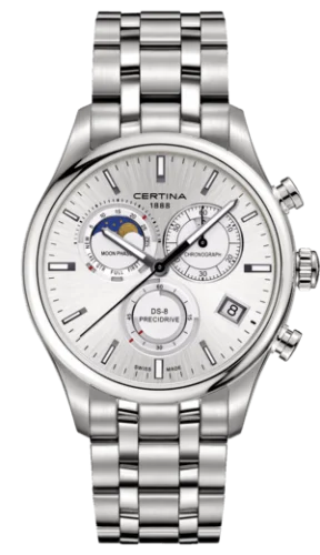 DS-8 Chronograph Moon Phase Stainless Steel / Silver / Bracelet